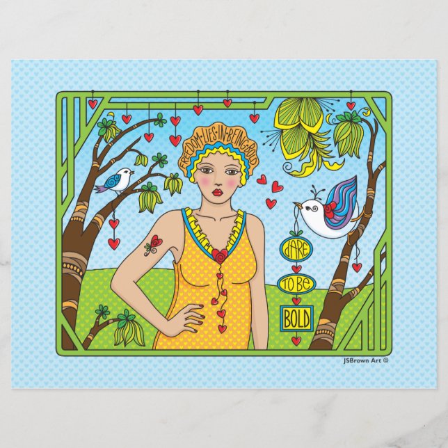 Lámina Atreverse a ser negrita_Hoja de papel plana de 11" (Anverso)