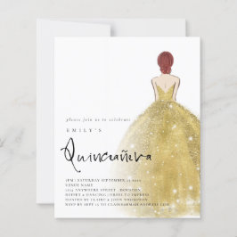 Lámina Auburn Hair QR Quinceañera, Chica de Oro Presupues