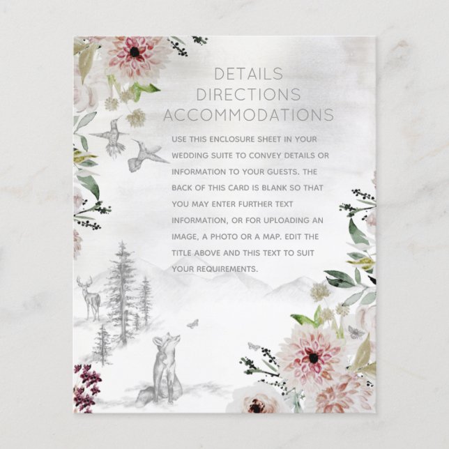 Lámina Aura De La Naturaleza Boda Detalles Alojamiento (Anverso)