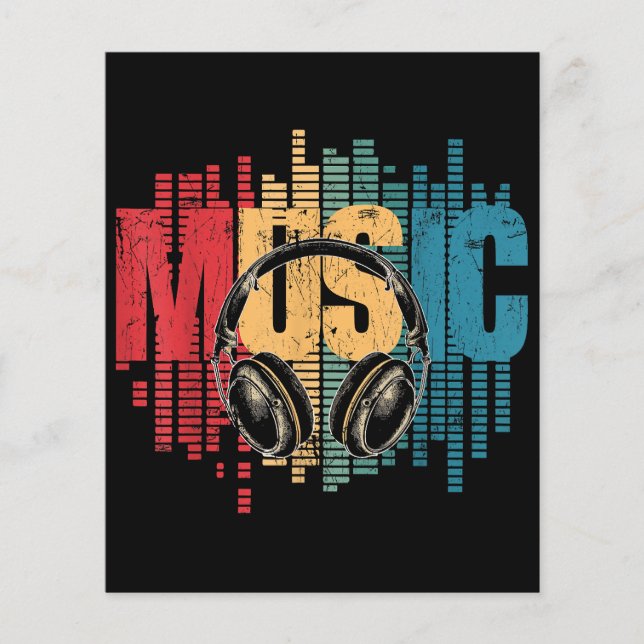 Lámina Auriculares de vídeo para DJ Lover (Anverso)