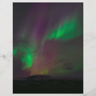 Lámina Aurora Boreal Luces del Norte Árboles Naturaleza T