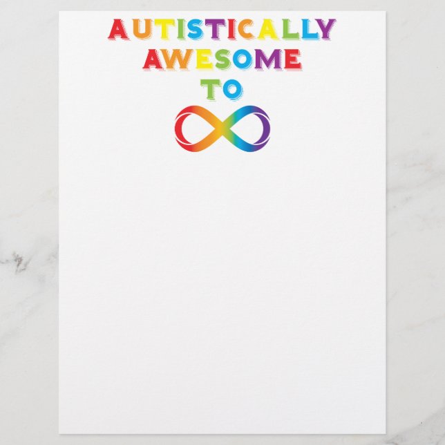 Lámina Autisticamente Asombroso A Infinito (Anverso)