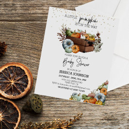 Lámina Autumn Little Pumpkin Watercolor Baby Shower