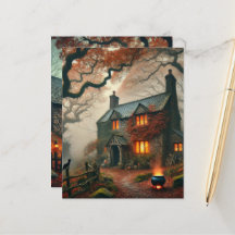 Autumn Whimsigoth Wites Papel de cuaderno de algod