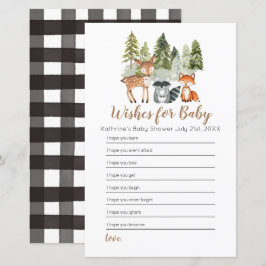 Lámina Aventura animal venado Baby Shower quiere bebé