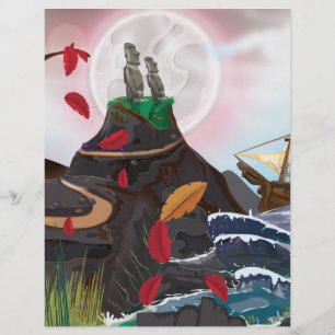 Lámina Aventura de la Isla de Pascua