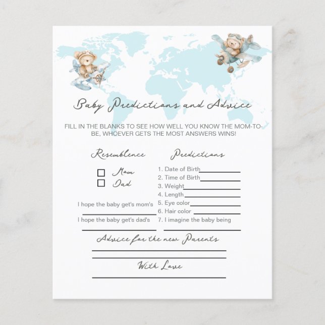 Lámina Aventura espera el juego del oso, consejo para los (Anverso)