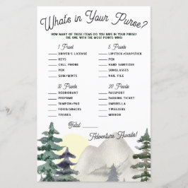 Lámina ¡Aventura espera! ¿Qué hay en tu cartera? Juego