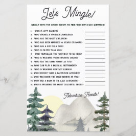 Lámina ¡Aventura espera! ¡Vamos Mingle! Juego Baby Shower