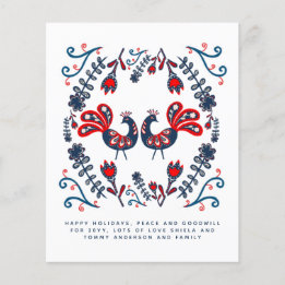 Lámina Aves de Arte Popular Escandinavo Carta Anual