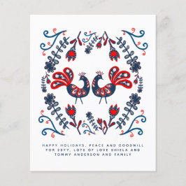 Lámina Aves de Arte Popular Escandinavo Carta Anual