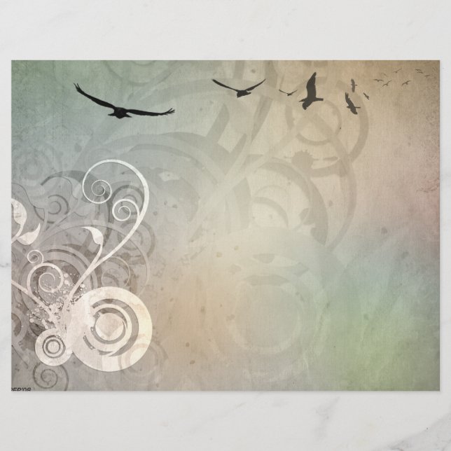 Lámina Aves en vuelo (Anverso)