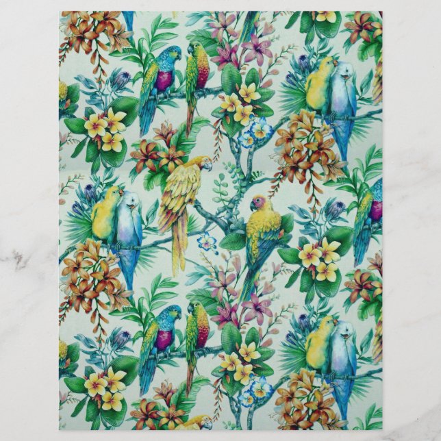Lámina Aves vintage de verano (Anverso)