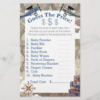 Lámina Aviones Vintage y Mapa Mundial Adivinan Los Precio