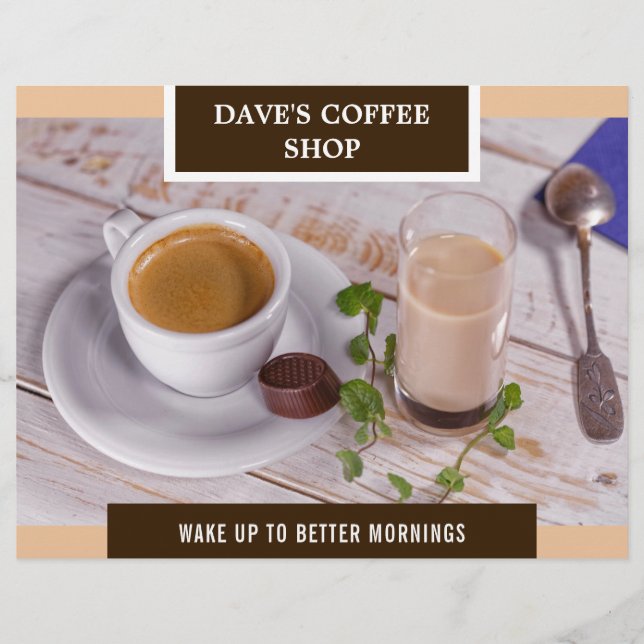 Lámina Aviso de apertura de la cafetería (Anverso)