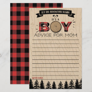 Lámina Aviso de bebé de los niños de Lumberjack Rustic Fo