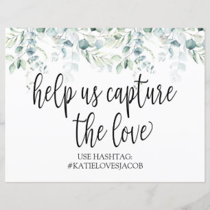 Lámina Ayúdanos a Capturar el Amor - Boda Eucalyptus