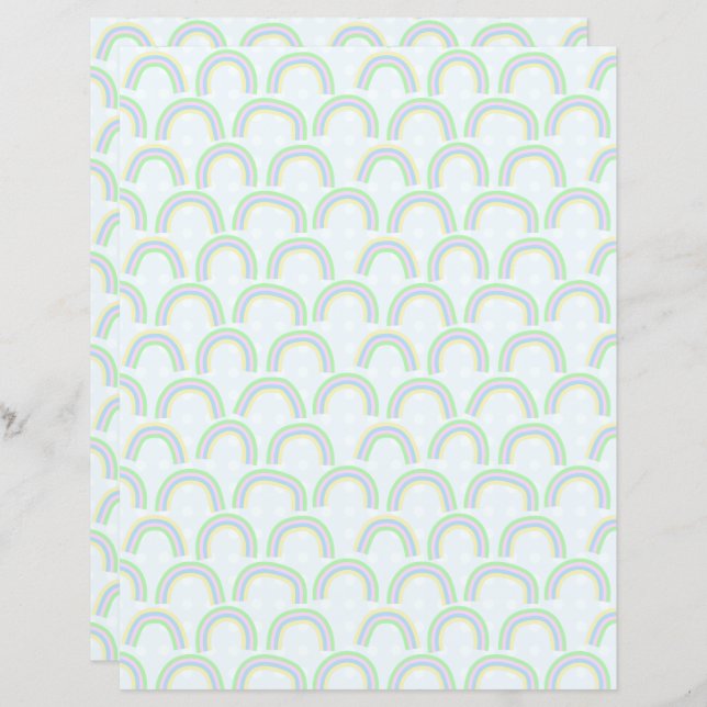 Lámina Azul arcoiris pastel (Anverso / Reverso)