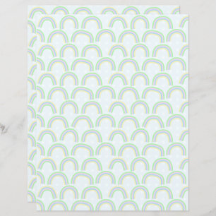 Lámina Azul arcoiris pastel