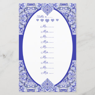 Lámina Azul de encaje cerámico de grecia