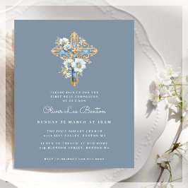 Lámina Azul elegante | Primera invitación al presupuesto 