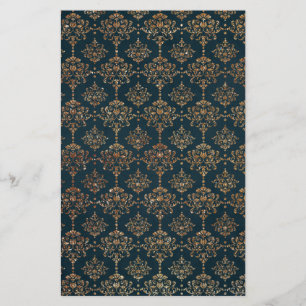 Lámina Azul Marino y Dorado con Brillo Falso