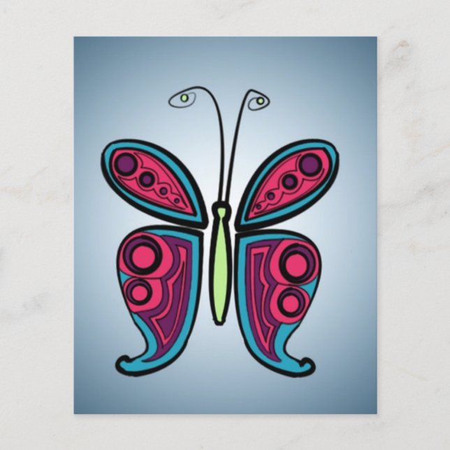 Lámina Azul mariposa (Anverso)
