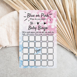 Lámina ¿Azul O Rosa Moderno? Bingo Fiesta de Revelación d