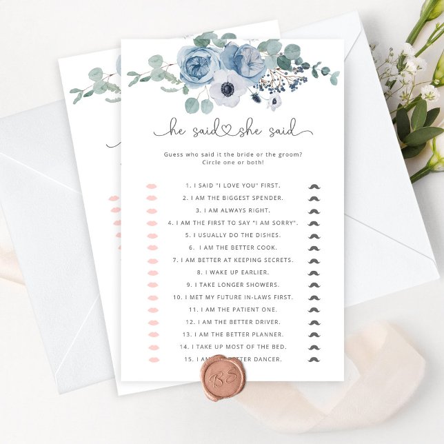 Lámina azul turbio Dijo que dijo que el juego de la ducha (Subido por el creador)