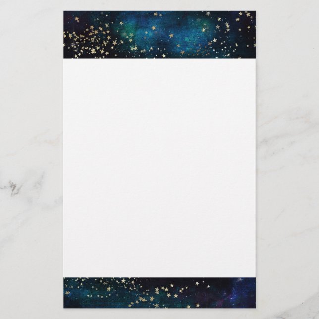 Lámina Azul y oro bajo el cielo nocturno de las estrellas (Anverso)