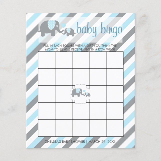 Lámina Azulejos grises y azules | Bingo (Anverso)