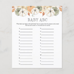 Lámina Baby ABC Baby Shower Game