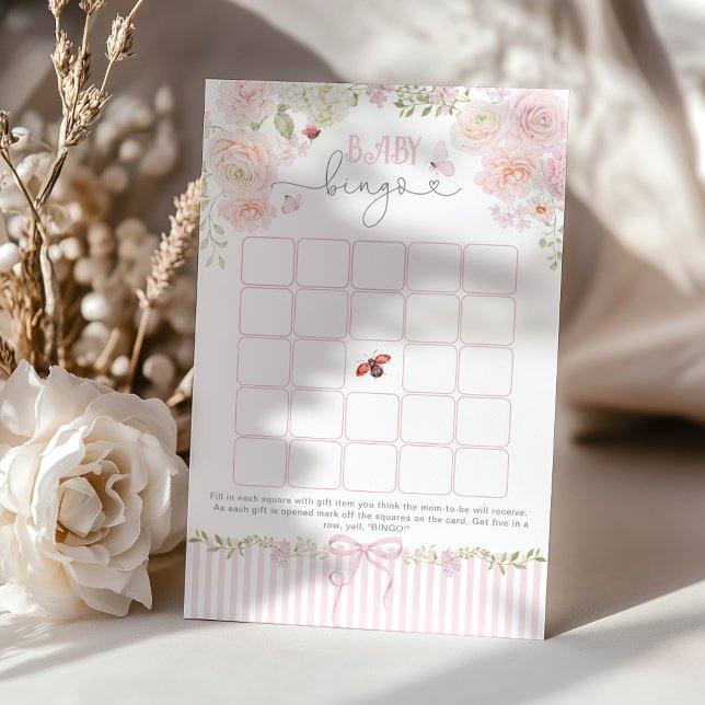 Lámina Baby Bingo Love Bug Baby Shower Game (Subido por el creador)