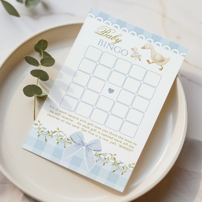 Lámina Baby Bingo Silly Goose Coquette Blue Shower game (Subido por el creador)