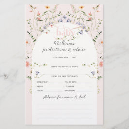 Lámina Baby Bloom Chica de Flores Silvestres Juego de Bab