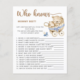 Lámina Baby Boy baby ducha adivinen cuántos osos de peluc