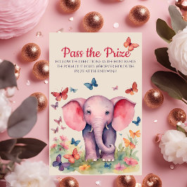 Lámina Baby Elephant Baby Shower pasa el juego del premio