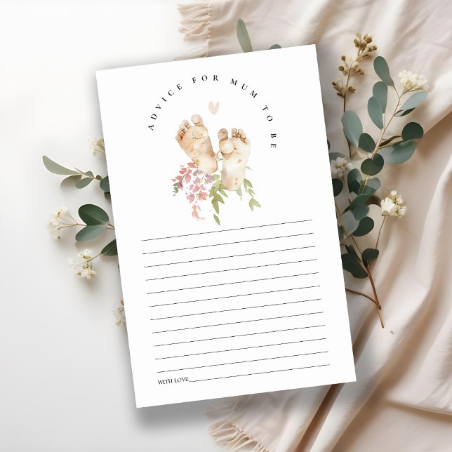 Lámina Baby Feet Pink Floral Advance Para La Mamá Baby Sh (Subido por el creador)