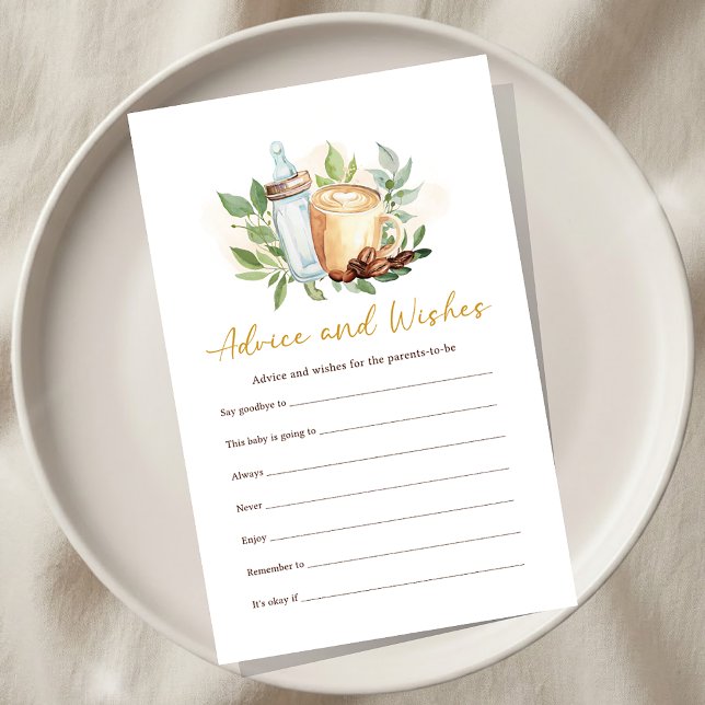 Lámina Baby is Brewing Coffee Shower Advice and Wish Game (Subido por el creador)