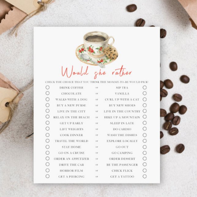 Lámina Baby is brewing coffee Would she rather (Subido por el creador)