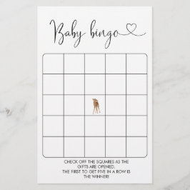 Lámina Baby It's Cold Outside Baby Shower Bingo Game