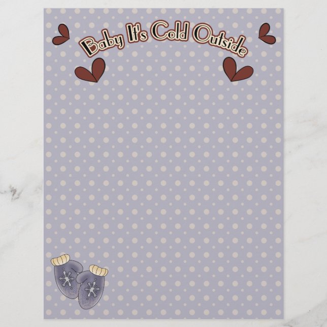 Lámina Baby It's Cold Outside (No-Lined) (Anverso)