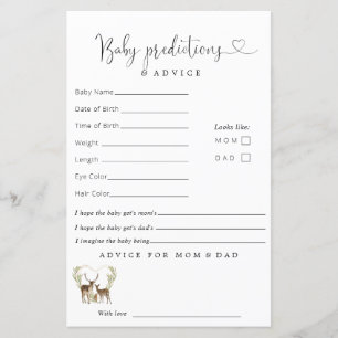 Lámina Baby It's Cold Outside Predictions Advice Card