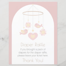 Lámina Baby Mobile Diaper Raffle SIgn