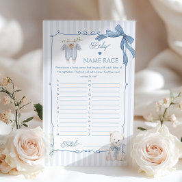 Lámina Baby Name Race French Nursery Coquette Bow