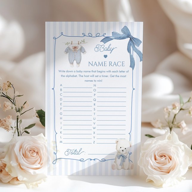 Lámina Baby Name Race French Nursery Coquette Bow (Subido por el creador)