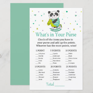 Lámina Baby Panda ¿Qué hay en tu juego de bolso?