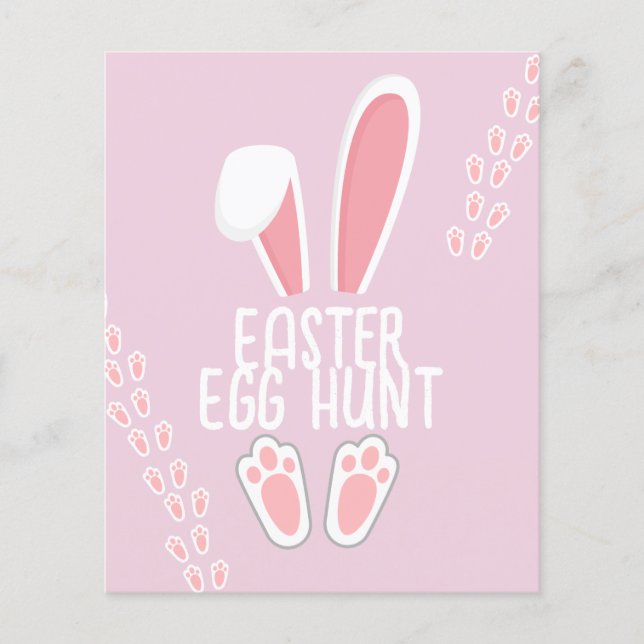 Lámina Baby Pink Bunny Kids Easter Egg Hung Game (Anverso)