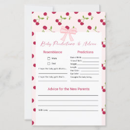 Lámina Baby Predictions Advice Cherry On Top Baby Shower 
