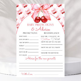 Lámina Baby Predictions and Advice Baby Shower